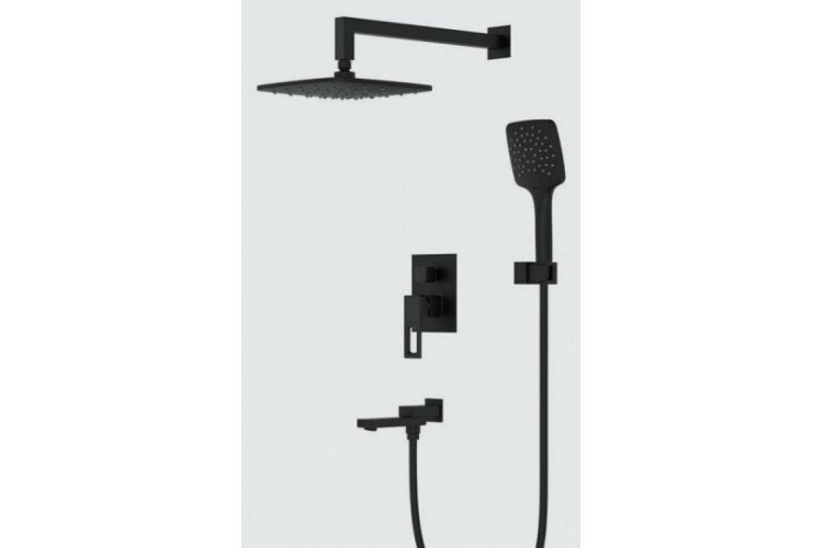 Душевая система встраиваемая GAPPO G7117-6 латунь, цвет черный