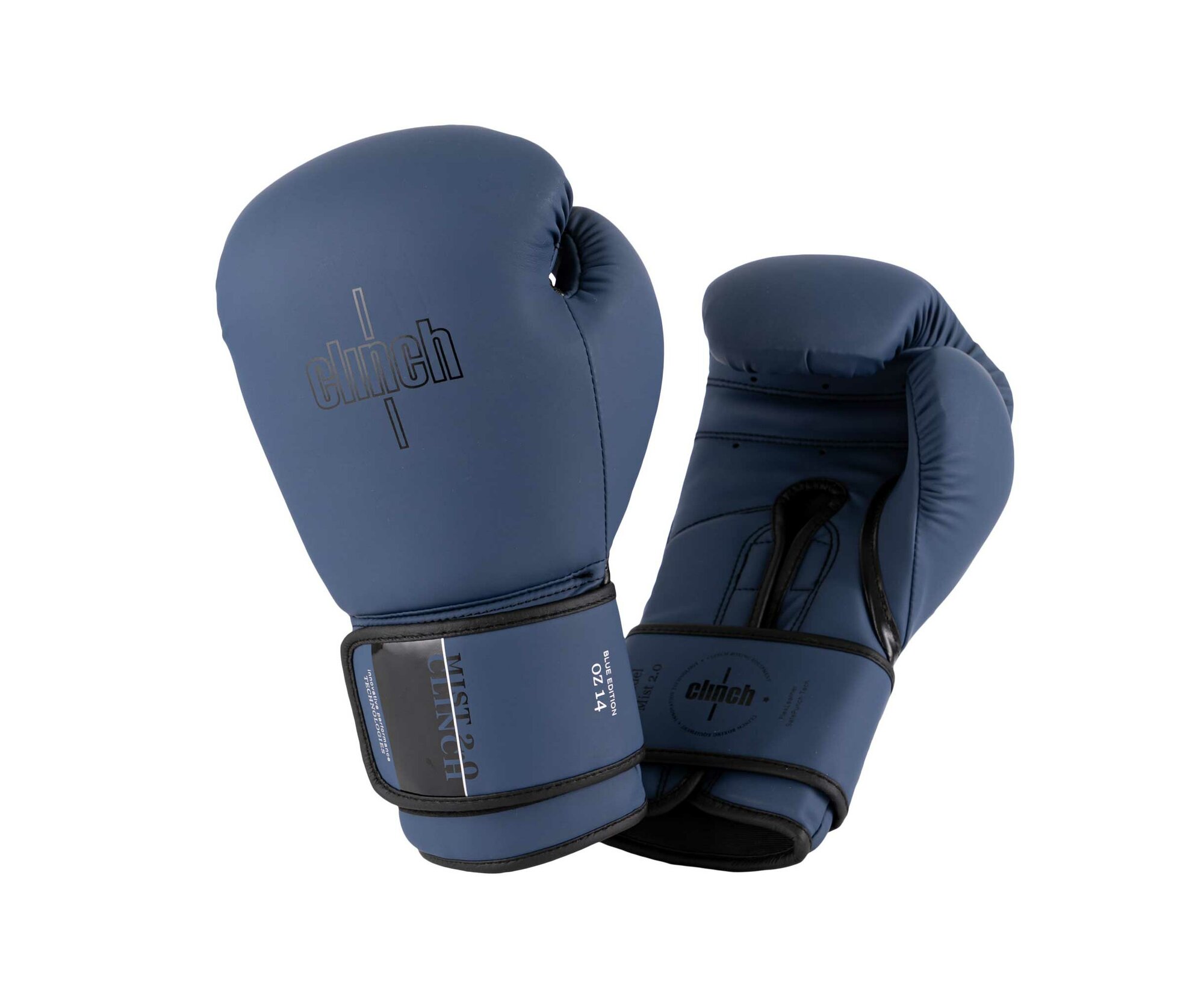 Перчатки боксерские Clinch Mist 2.0 синие (вес 10 унций)