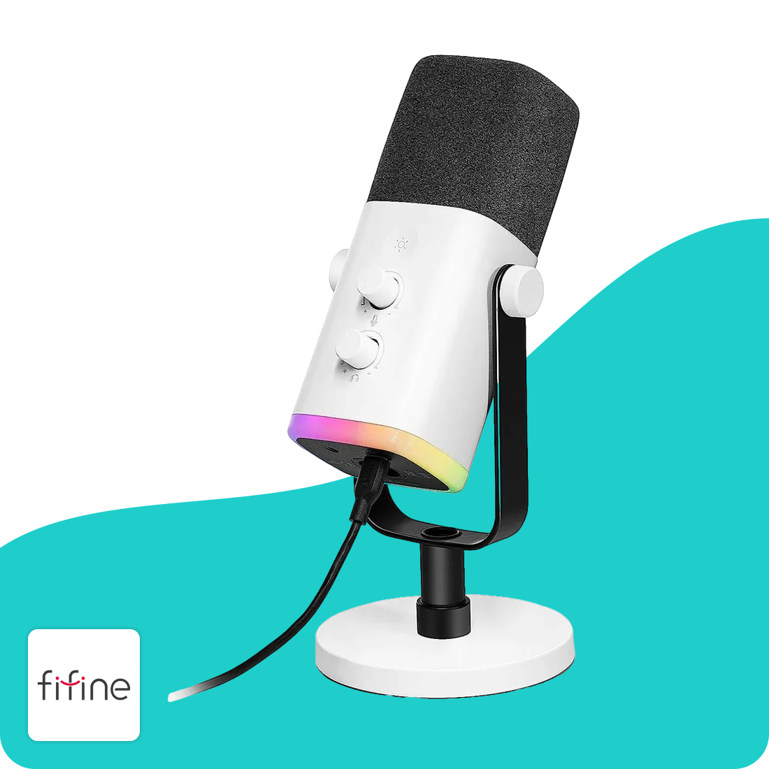 Микрофон Динамический USB/XLR микрофон Fifine AM8W White