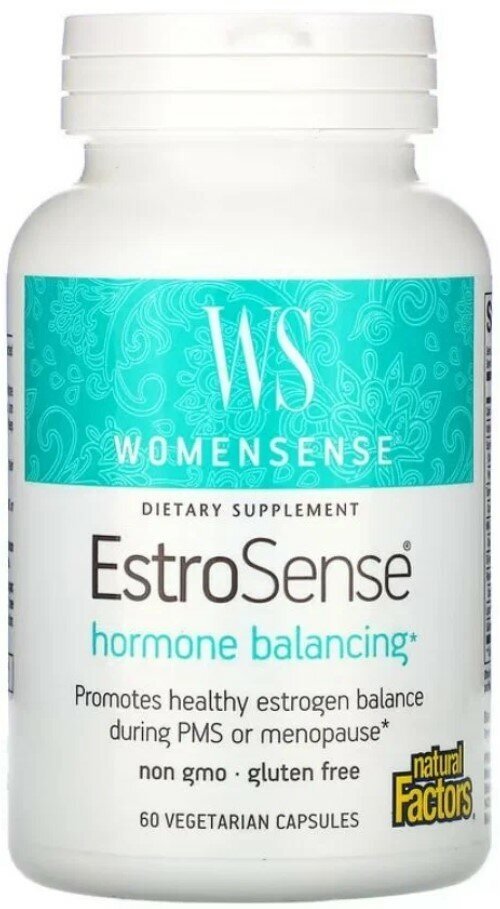 WomenSense EstroSense гормональный баланс Natural Factors 60 вегетарианских капсул