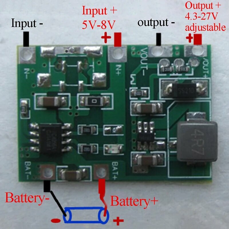 USB повышающий модуль для аккумулятора 18650