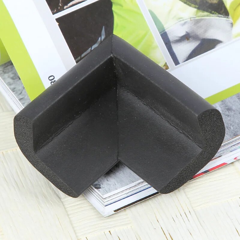 Угловые защитные накладки для стола 4 шт. Черный black 4pcs