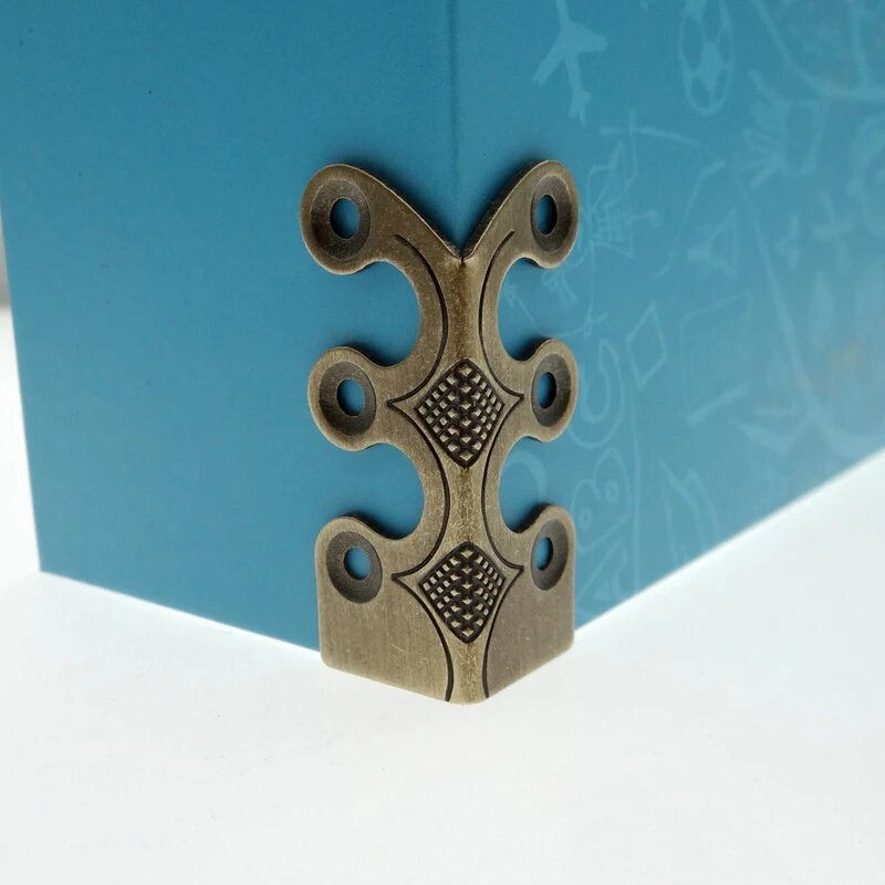 4 шт. Твердые Латунные протекторы для углов коробки деревянные Чехлы для ювелирных изделий декоративный металлический угловой кронштейн Bronze