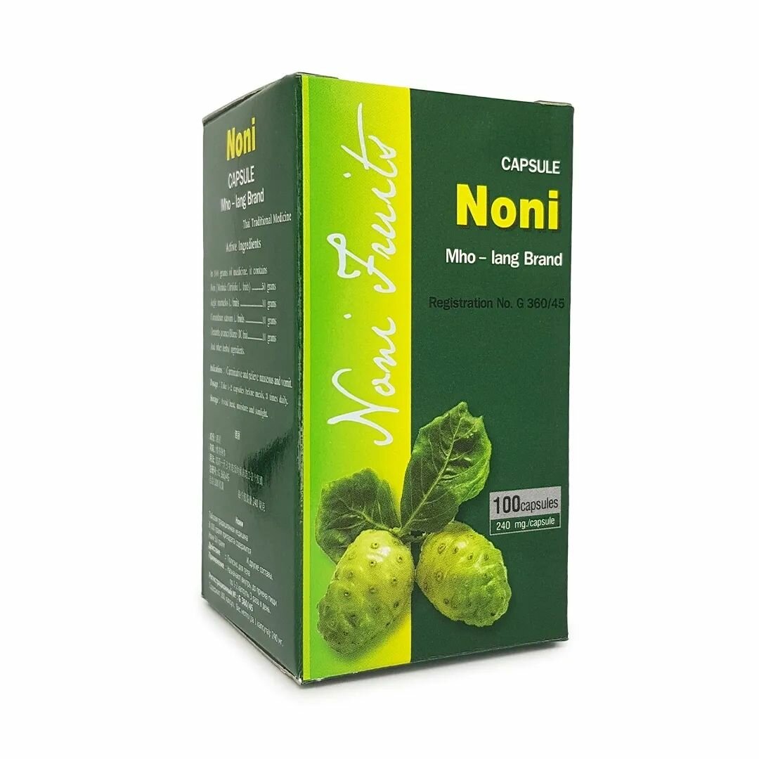 Препараты От Метеоризма Тайская травяная смесь Нони (Noni) Kongka Herb от тошноты, рвоты и газообразования, 100 капсул