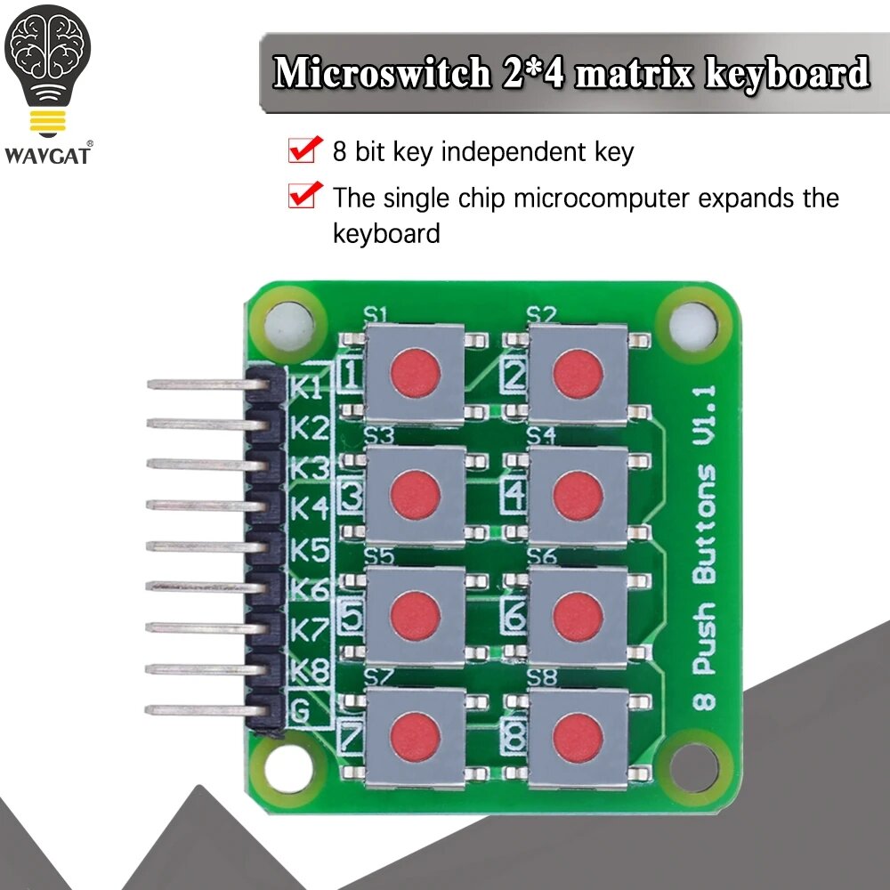 WAVGAT 8-кнопочная матричная клавиатура для Arduino AVR PIC
