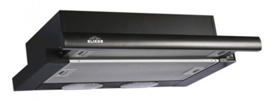 ELIKOR Вытяжка встраиваемая Elikor Интегра 60П-400-В2Л черный управление: кнопочное (1 мотор)