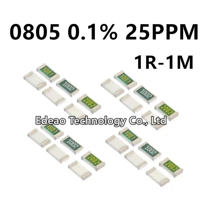 20 шт./лот новый резистор SMD 0805 01% 1R 11R 12R 13R 15R 16R 18R 2R 22R 24R 27R 3R 33R 36R 39R 43R 47R 51R 56R