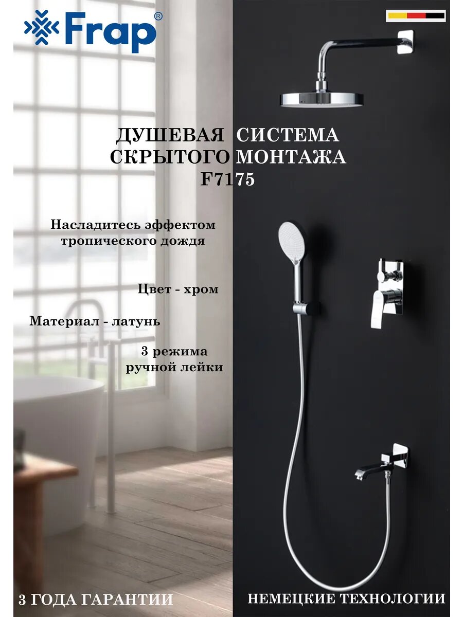 F7175 Душевая система скрытого монтажа