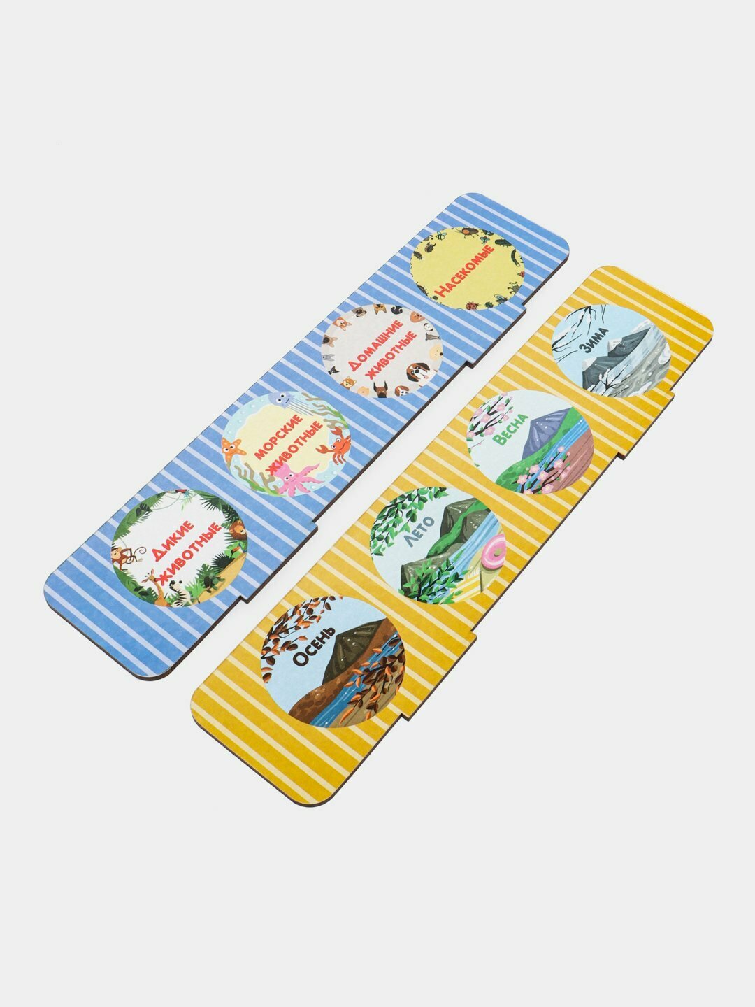 Логический сундучок-сортер Монтессори, деревянная обучающая игра, 76 фишек с животными, развитие логики и моторики, 3+ — фото 1