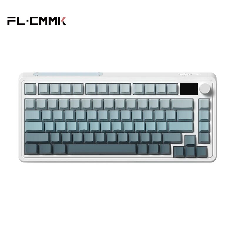 FL·ESPORTS CMK75 Механическая Клавиатура 82 Кнопки RGB, QunQing-Side carved, POM Ice mint