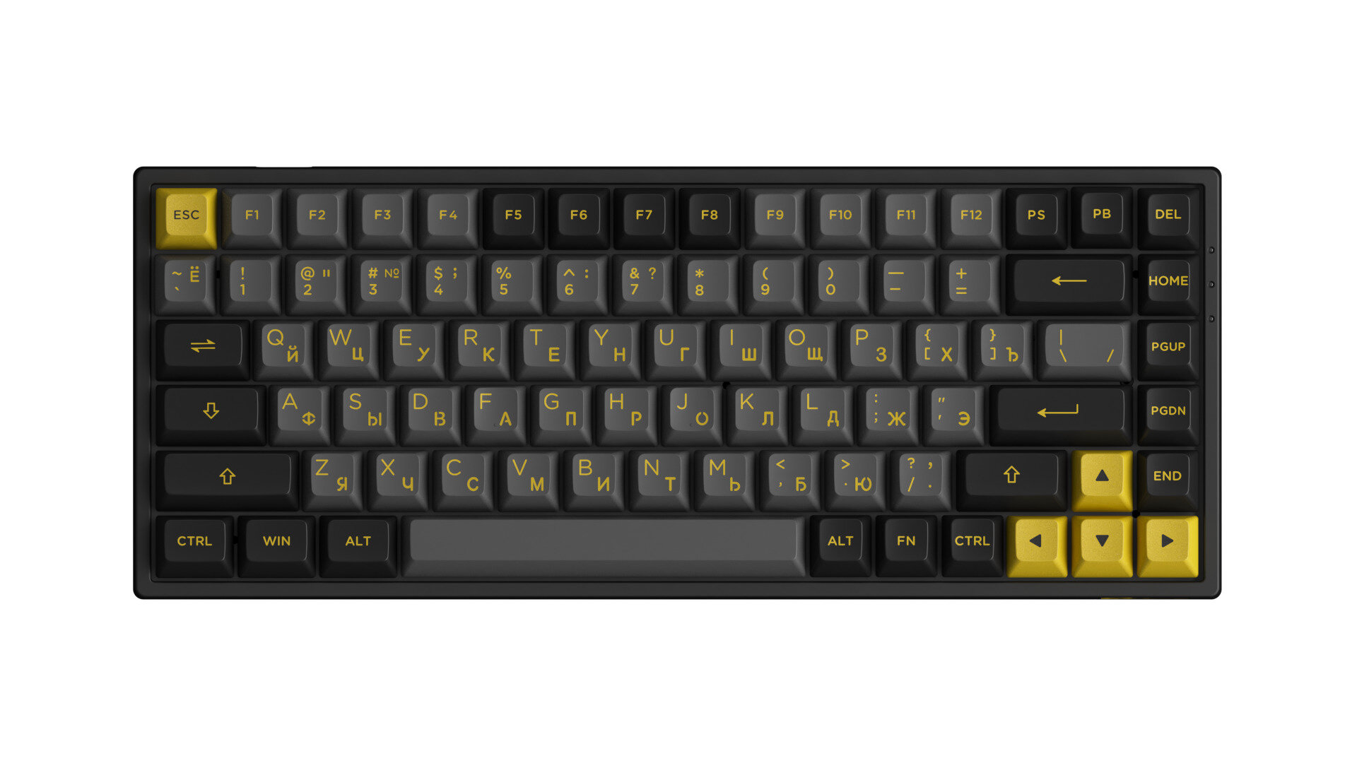 Игровая механическая клавиатура AKKO 3084B Plus (Black&Gold / CS Jelly Purple)