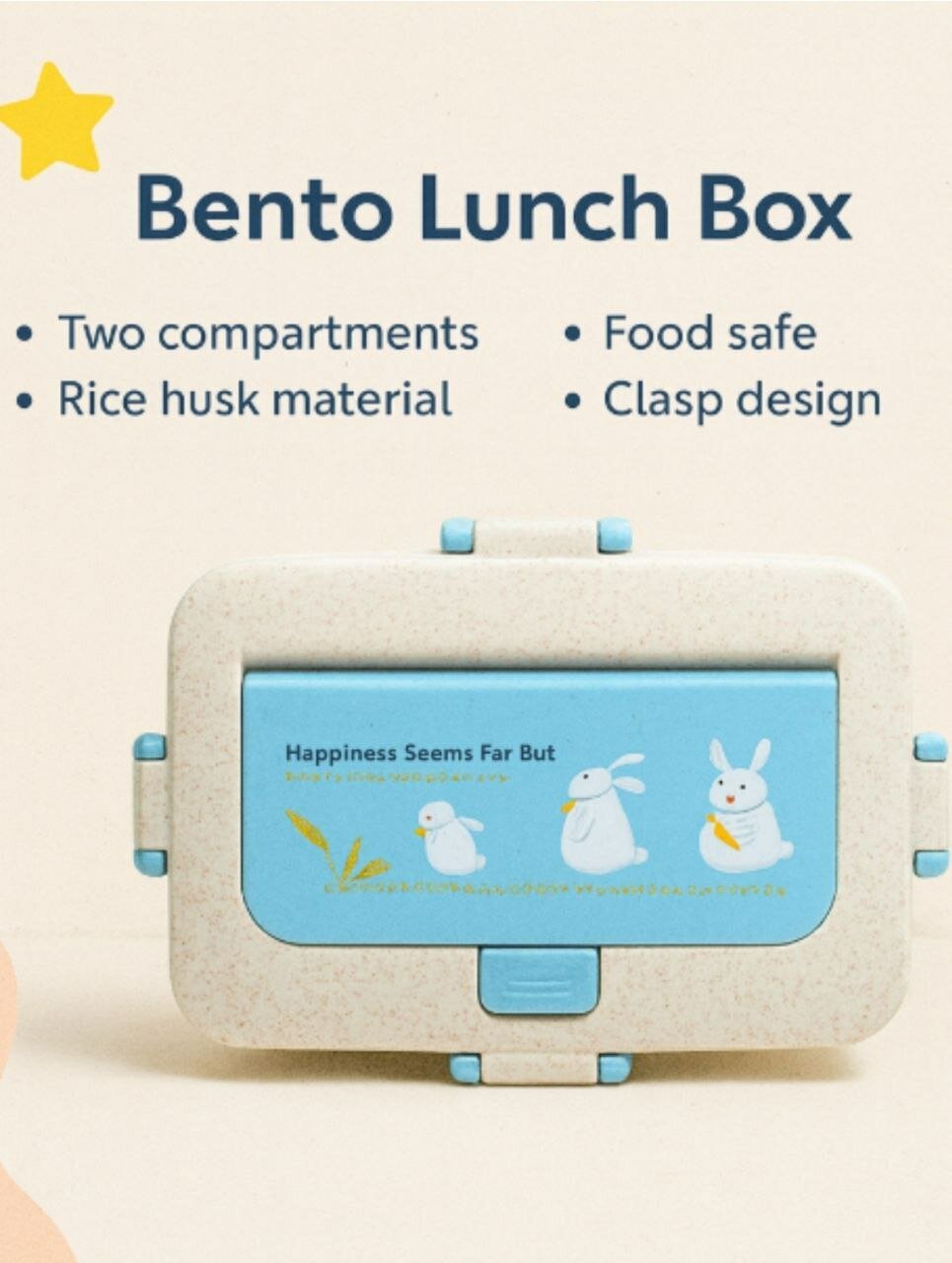 Ланч бокс, контейнер для еды с приборами, для учебы и путешествий