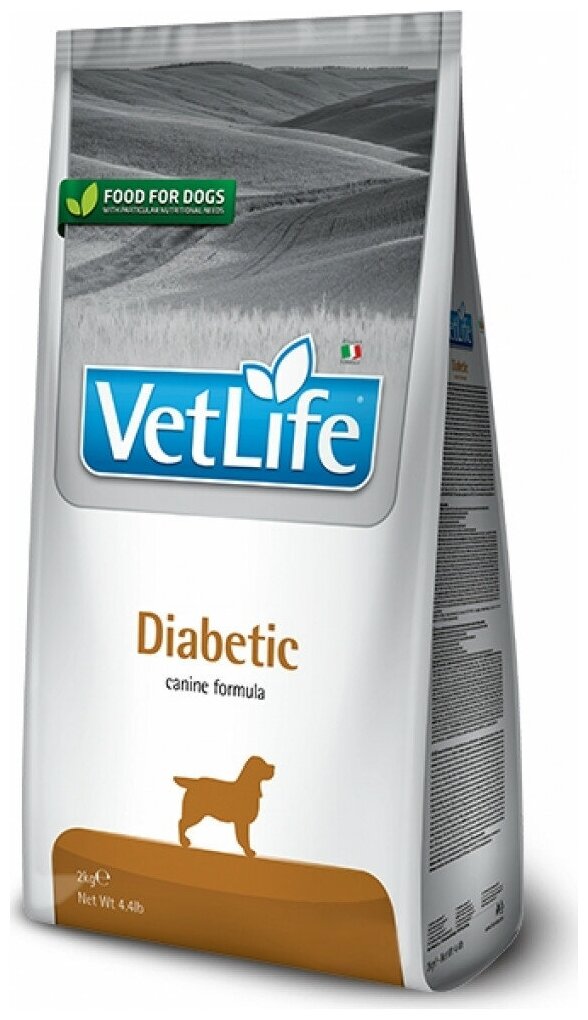 FARMINA VET LIFE CANIN DIABETIC для взрослых собак при сахарном диабете (12 кг) - фотография № 12