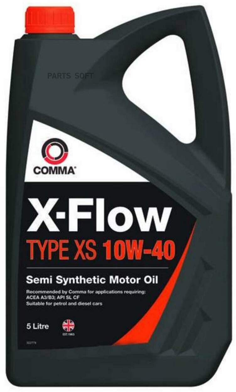COMMA XFXS4L COMMA 10W40 X-FLOW TYPE XS (4L)_масло мот! полусин.\ ACEA A3/B3, API SL/CF