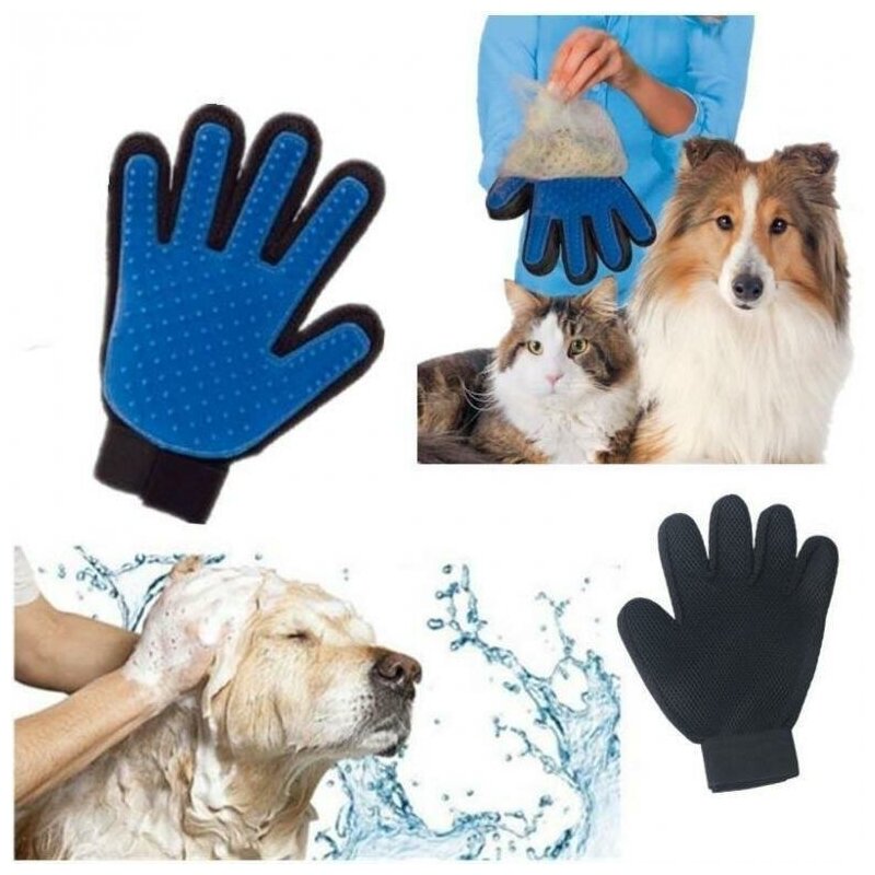 Перчатка - рукавичка для вычёсывания шерсти домашних животных - фотография № 4