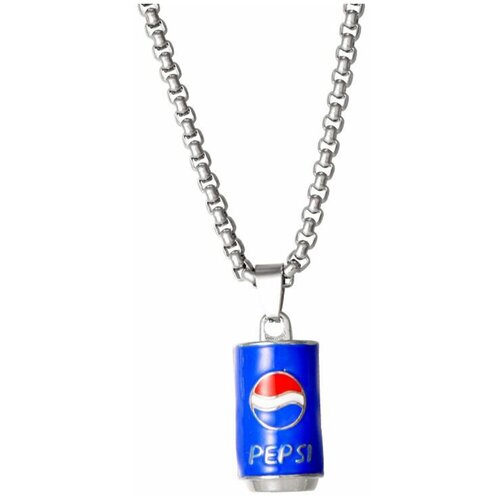 Цепочка с подвеской Pepsi LERO. Цвет: серебристый/синий