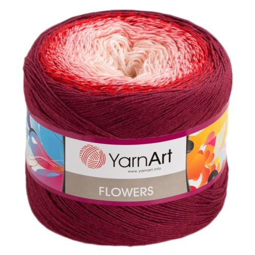 Пряжа YarnArt Flowers, 1 % хлопок, 45 % акрил, 250 г, 1000 м, 1 шт., 269 1000 м