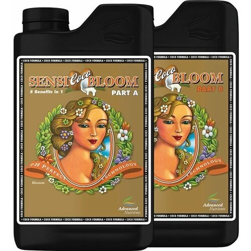 Удобрение Advanced Nutrients Sensi Coco Bloom A+B 1 л на фазу цветения, удобрение для растений удобрение на фазу цветения advanced nutrients organics big mike s og tea 1 л