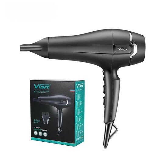 Фен профессиональный для сушки волос VGR V-450 черный 199900₽