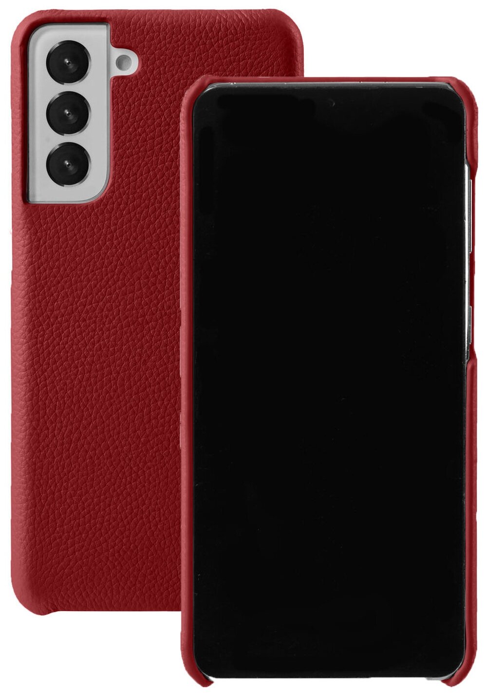 Кожаный чехол накладка Melkco для Samsung Galaxy S22 - Snap Cover, красный