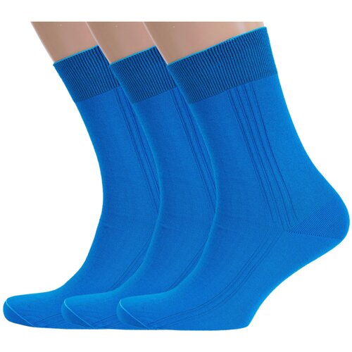 Носки RuSocks, 3 пары, размер 25 (38-40), бирюзовый носки rusocks 3 пары размер 25 38 40 голубой