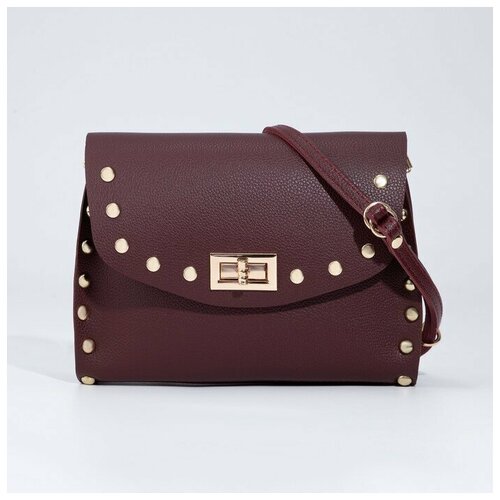 фото Мессенджер, отдел на клапане, наружный карман, длинный ремень, цвет бордовый noname