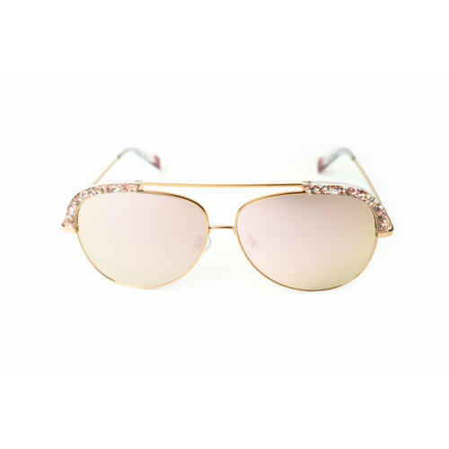Солнцезащитные очки FURLA, авиаторы, с защитой от УФ, зеркальные, для женщин, розовый