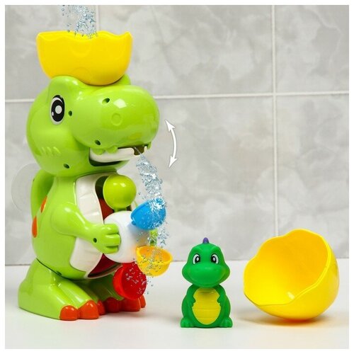 Набор игрушек для ванны «Мельница. Динозаврик», на присоске набор игрушек для ванны мельница дельфин на присоске