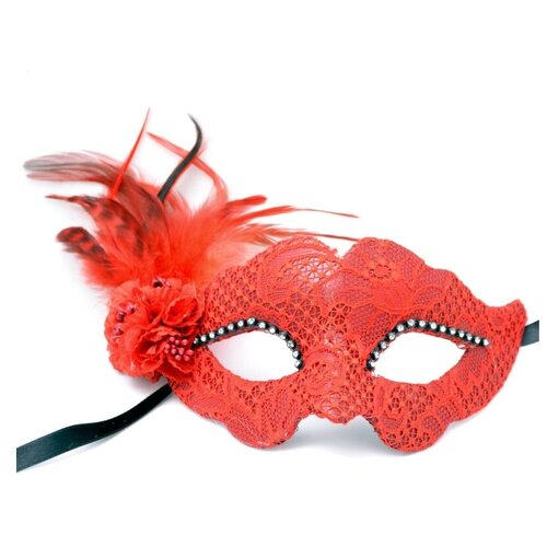 фото Маска красная civetta ricoperta groppa fiori (7019) giacometti