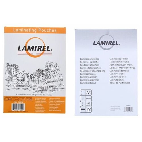 Пленка для ламинирования 100шт Lamirel А4, 100мкм