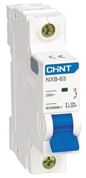 Автоматический выключатель Chint 1п C 10А 6кА NXB-63 (R), 814013