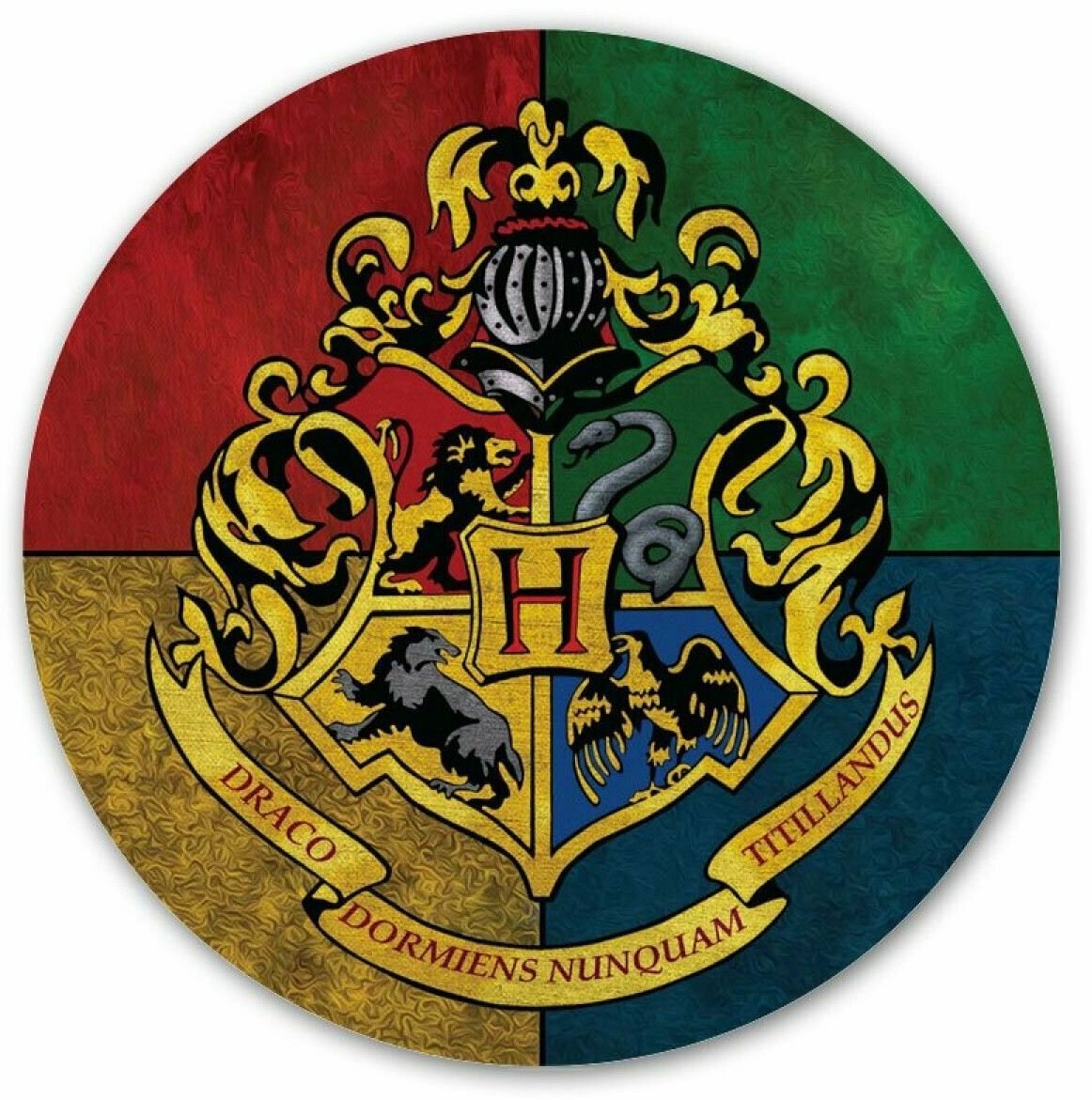 Коврик для мышки круглый Harry Potter Hogwarts Logo