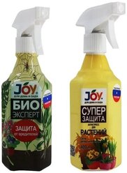 Набор: Спрей Антистресс для растений JOY Супер защита, 400 мл; Биопрепарат от вредителей джой БИО эксперт 400мл
