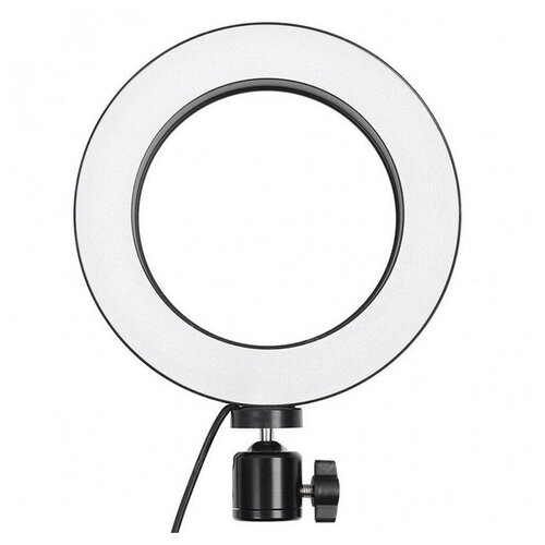 Кольцевая лампа Ring Fill Ligh 3 цвета 10 уровней яркости без держателя 16см черный 112500₽