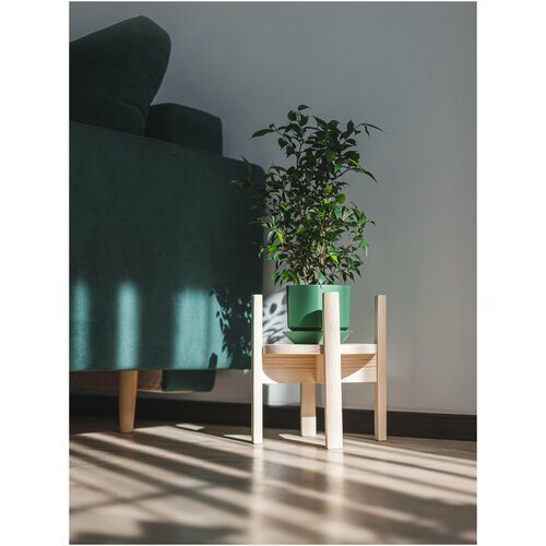 Подставка для цветов напольная деревянная, высота 60 см, диаметр 24 см