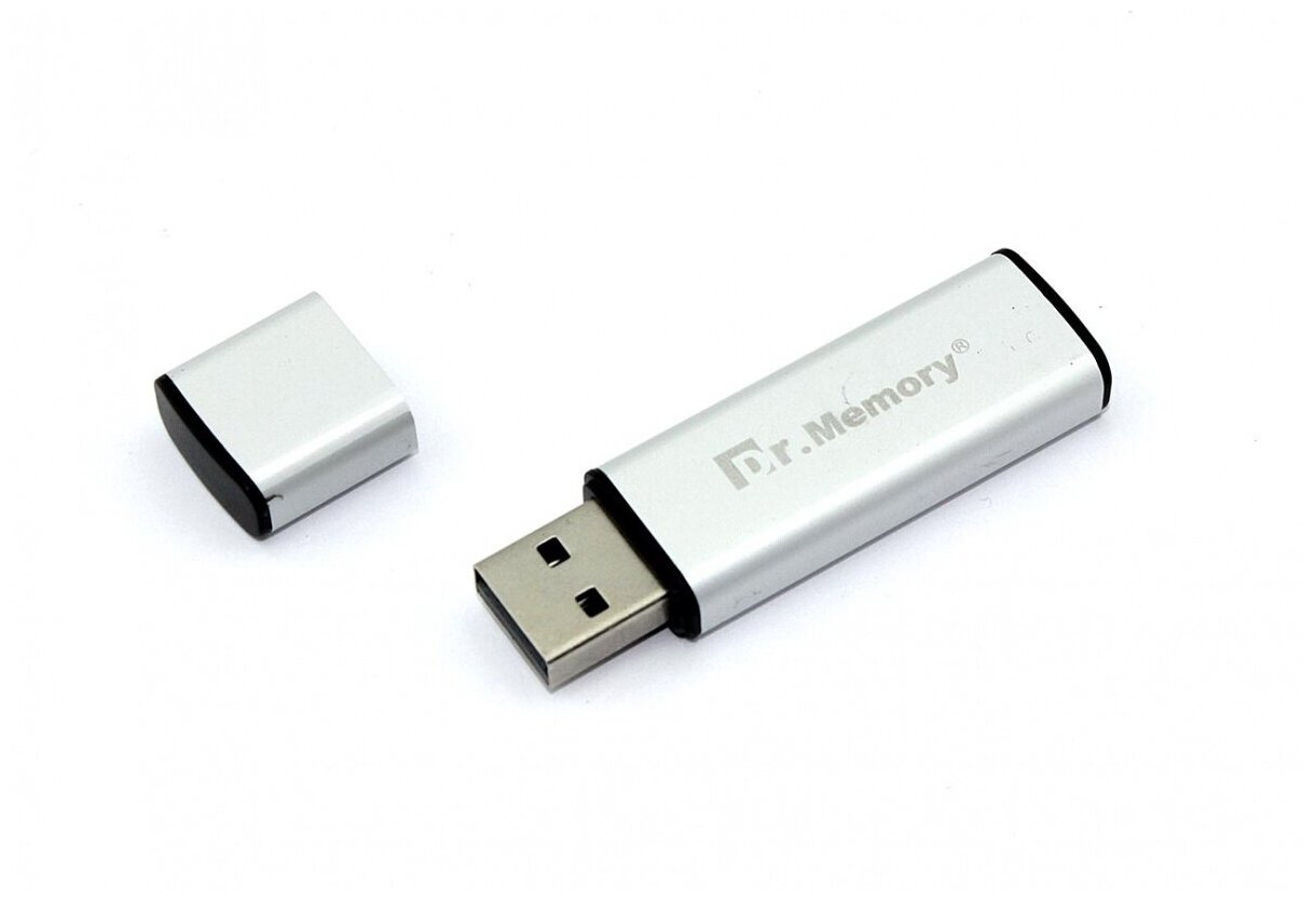 Флешка USB Dr. Memory 009 4GB, USB 2.0, серебристый