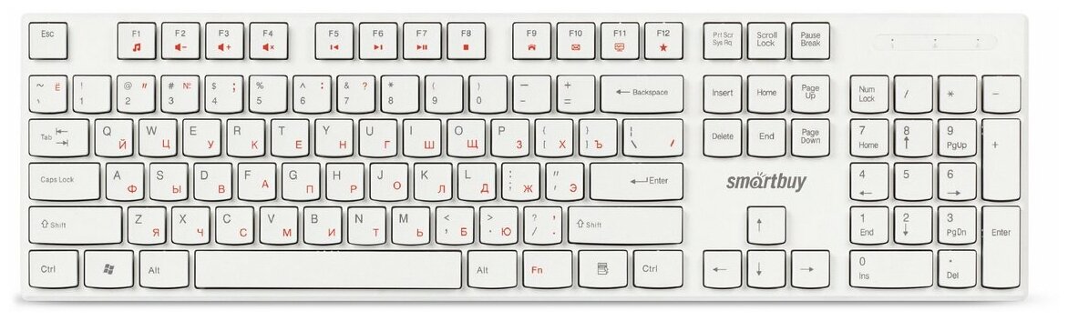 Клавиатура проводная SmartBuy ONE 238 USB, белая