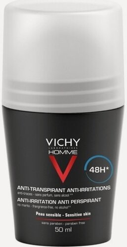 Изображение товара Дезодорант-антиперспирант шариковый Vichy Homme для чувствительной кожи 48 часов, 50 мл