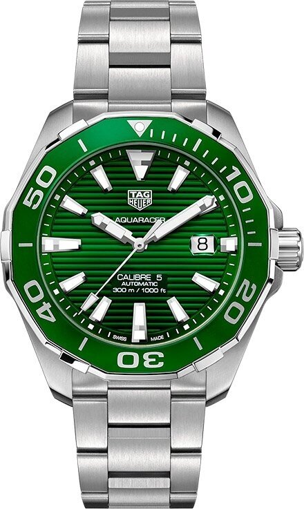 Наручные часы TAG Heuer, зеленый, серебряный