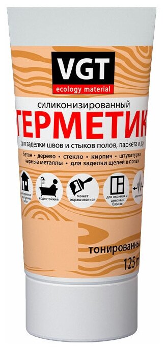 фото Герметик нар/вн раб силиконизир 0,4кг ВГТ (белый)