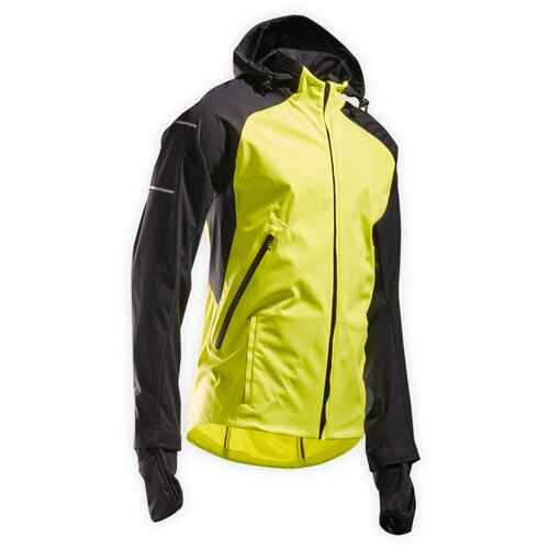 фото Куртка для бега kiprun warm regul мужская черно-зеленая kiprun х decathlon лайм/черный s