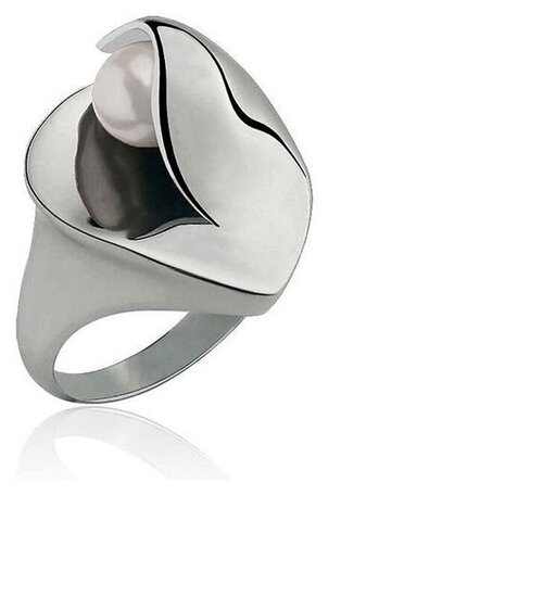 Кольцо Breil Milano, жемчуг культивированный, размер 17, белый