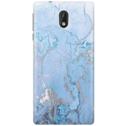 фото Re:pa накладка transparent для nokia 3 с принтом "голубой мрамор"