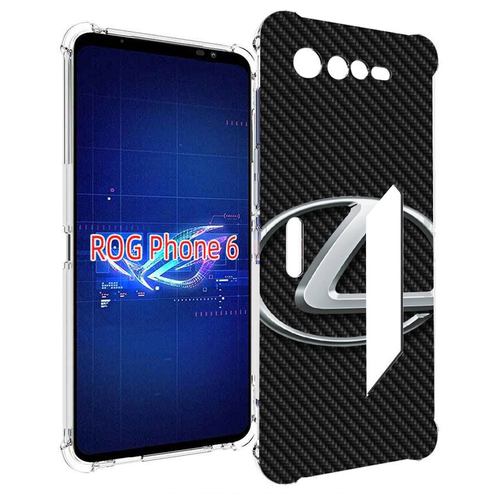 Чехол MyPads lexus лексус 3 для Asus ROG Phone 6 задняя-панель-накладка-бампер
