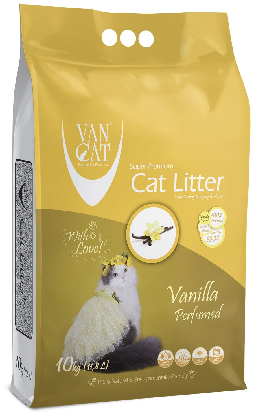 Комкующийся наполнитель Van Cat Vanilla 10 кг