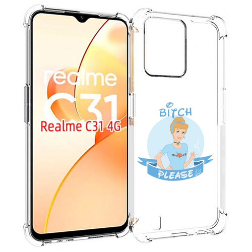 Чехол MyPads принцесса-эльза женский для OPPO Realme C31 задняя-панель-накладка-бампер