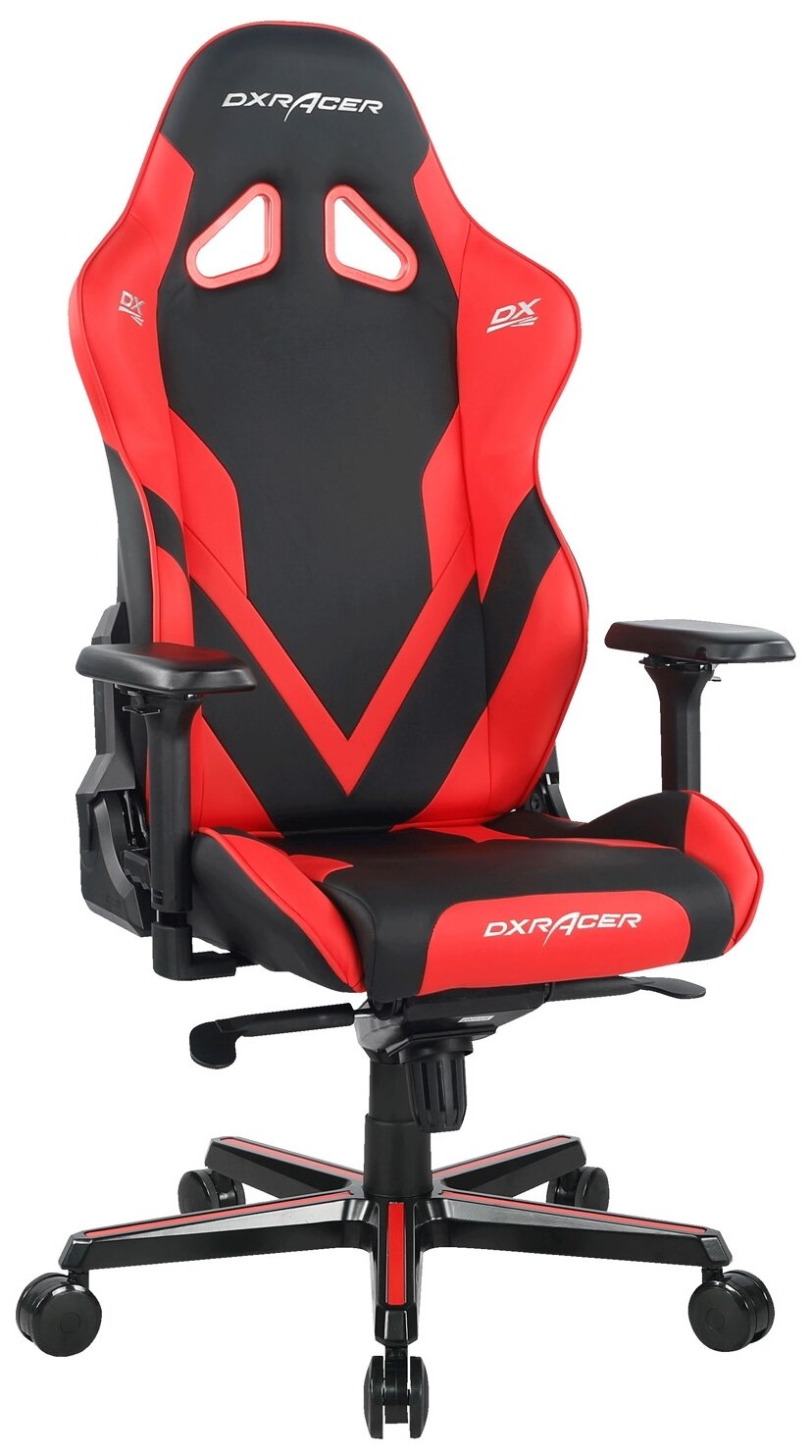 Игровое кресло DXRacer G8200 чёрно-красное (OH/G8200/NR, кожа-PU, 4D, мультиблок)