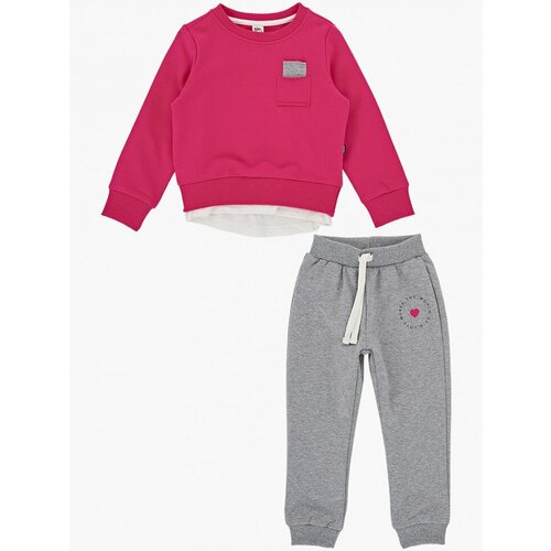 Костюм Mini Maxi для девочек, толстовка и брюки, размер 104, красный