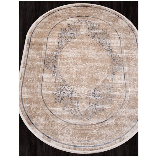 Ковер LISSABON - Овал Бежевый, Классический, Ковер на пол, в гостиную, спальню, в ассортименте, Турция, Бельгия, (78 см. на 150 см.)