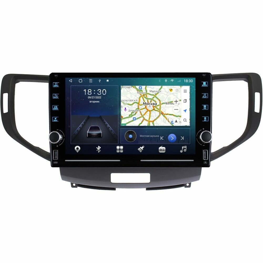 Магнитола R320 Хонда Аккорд 8 Honda Accord 8 2008-2013 - Android 12 - Процессор 8 ядерный - Память 2+32Gb - CarPlay - QLED - DSP 36 полос - 4G(Sim)